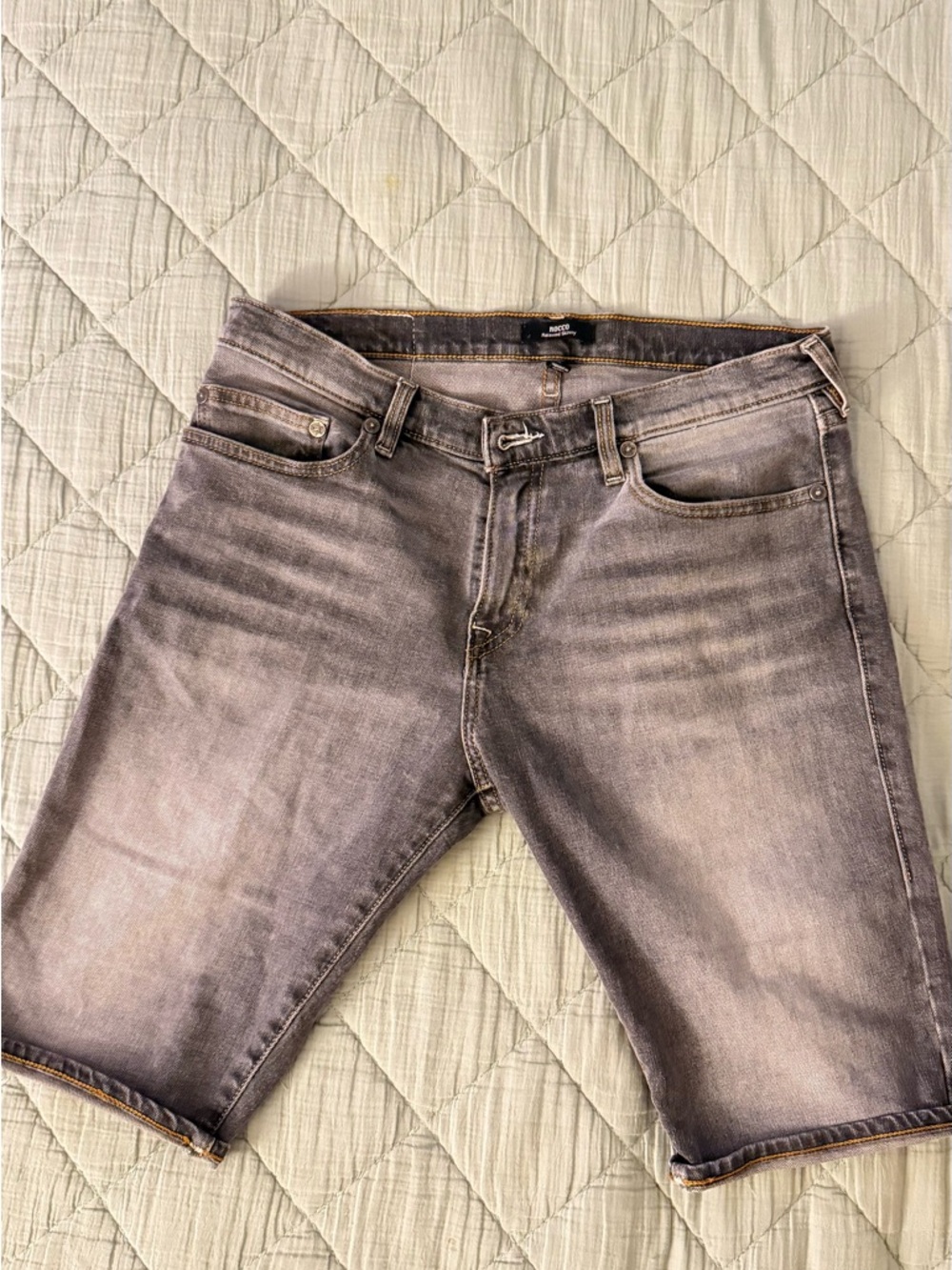 Slim Men’s Denim Shorts - Faded Gray
